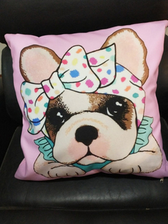 Almohadon En Pana Estampada - comprar online