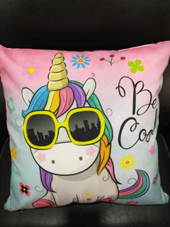 Almohadon En Pana Estampada