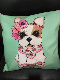 Imagen de Almohadon En Pana Estampada (combo X 3)