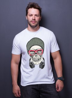 Camiseta Caveira Hipster - comprar online