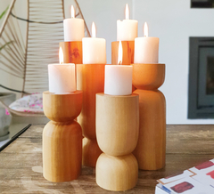 TRIO DE POSAVELAS CAMBOYA - comprar online