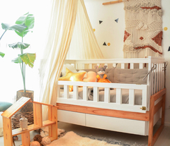 KIT CUNA LINEA BOHO (ACOLCHADO + CHICHONERA) - tienda online