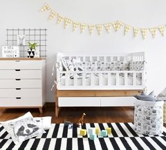 MEDIA CHICHONERA ESTAMPADA LINEA BOSQUE B&W - comprar online