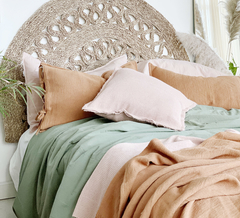 CUBRE EDREDON LIENZO QUEEN - tienda online