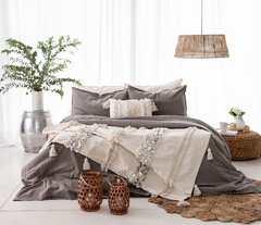 CUBRE EDREDON LIENZO QUEEN - tienda online