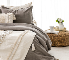 CUBRE EDREDON LIENZO TWIN - comprar online