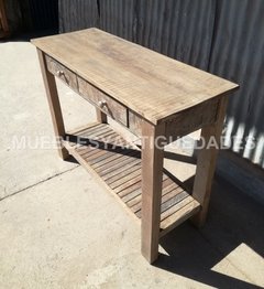 Aparador mesa de arrime con estante tipo deck y 2 cajones (AP208A) - Muebles y Antiguedades - Argentina