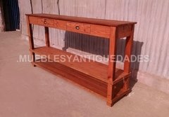 Aparador Vanitory de 3 planos con 2 cajones en pinotea (AP309A) - tienda online