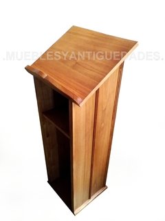 Atril pedestal podio púlpito ambón atrio en madera maciza de paraíso (AT101A)