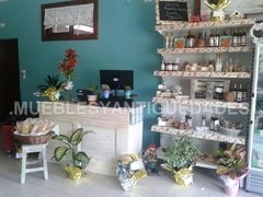 Barra mostrador pulpería madera puertas recicladas (BA103M)