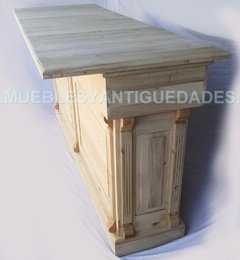Barra mostrador estilo colonial madera maciza (BA106A) - comprar online