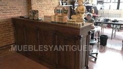 Barra mostrador estilo colonial en madera maciza (BA112A) - tienda online