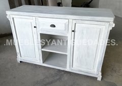 Barra mostrador pulpería en madera maciza de puertas recicladas (BA115M) - comprar online