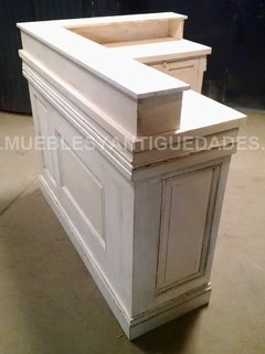 Barra mostrador ramos generales forma de L madera (BA201M) en internet