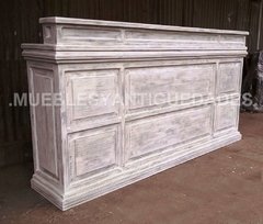 Barra mostrador pulpería L madera reciclada puerta (BA202M)