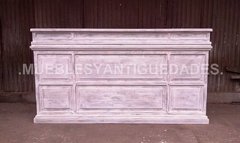 Barra mostrador pulpería L madera reciclada puerta (BA202M) - comprar online