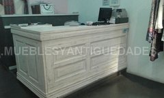 Barra mostrador pulpería L madera reciclada puerta (BA203M)