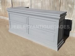 Barra mostrador en L en maderas recicladas (BA205M)