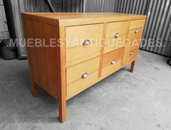 Cómoda estilo minimalista en pinotea maciza reciclada (CO103M) - comprar online