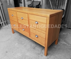 Cómoda estilo minimalista en pinotea maciza reciclada (CO103M) - tienda online
