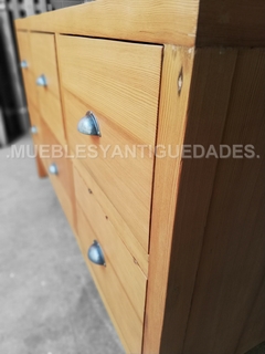 Cómoda estilo minimalista en pinotea maciza reciclada (CO103M)