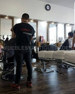 Imagen de Espejo de pie con marco en madera maciza reciclada pátina gris 1,90 x 0,60 mts (EM105M)
