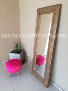 Espejo de pie con marco en madera maciza reciclada 1,90 x 0,70 mts (EM106M)