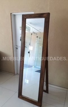 Espejo de pie con soporte y marco en madera maciza 1,90 x 0,60 mts (EM108M) en internet