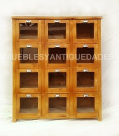 Fideera antigua 12 cajones madera maciza reciclada (FI101A) - comprar online