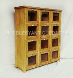 Fideera antigua 12 cajones madera maciza reciclada (FI102A)