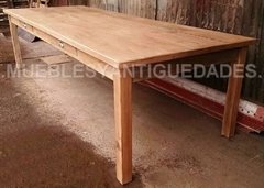 Mesa / Mesón de comedor en pinotea con 2 cajones 3 mts (ME102M) - Muebles y Antiguedades - Argentina
