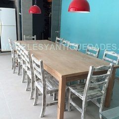Mesa / Mesón de comedor en pinotea con 2 cajones 3 mts (ME102M) - comprar online