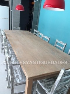 Mesa / Mesón de comedor en pinotea con 2 cajones 3 mts (ME102M) en internet