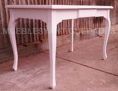 Mesa de comedor estilo francés Reina Ana laqueada (ME103M)
