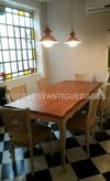Mesa / Mesón de comedor estilo francés madera maciza 2 mts (ME104M)