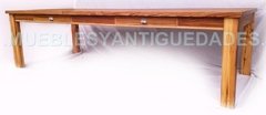 Mesa / Mesón de comedor con 2 cajones en pinotea 3 mts (ME105A) - comprar online