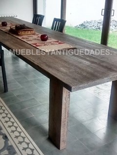 Mesa / Mesón de comedor en pinotea reciclada 4 mts (ME107A)