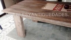 Mesa / Mesón de comedor en pinotea reciclada 4 mts (ME107A) - comprar online