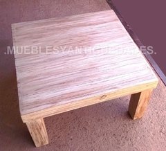 Mesa ratona cuadrada en pinotea reciclada patinada (MR101M) - comprar online