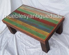 Mesa ratona en pinotea patinada colores (MR103M)