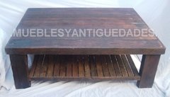Mesa ratona en pinotea con estante revistero (MR109A) - comprar online