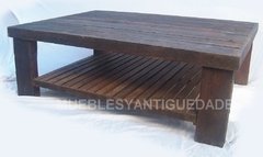 Mesa ratona en pinotea con estante revistero (MR109A) - Muebles y Antiguedades - Argentina