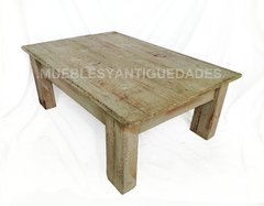 Mesa ratona en pinotea reciclada aspecto añejo pátina gris (MR109M)