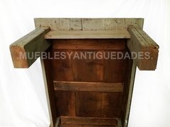 Mesa ratona en pinotea reciclada aspecto añejo pátina gris (MR109M)