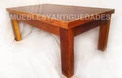 Imagen de Mesa ratona de madera maciza con tapa de lapacho (MR116A)