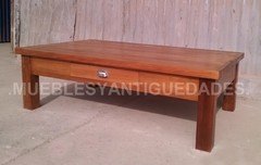 Mesa ratona en madera maciza con cajón (MR117A) - comprar online