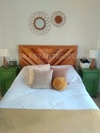 Respaldo de cama de 2 plazas con listones de madera reciclada (RE102M)