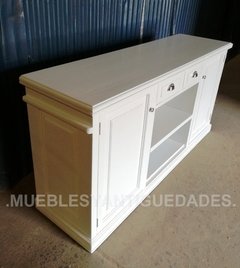 Mueble para TV / audio en madera maciza laqueado (TV104M) - tienda online