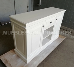 Mueble para TV / audio en madera maciza laqueado blanco (TV108M) en internet