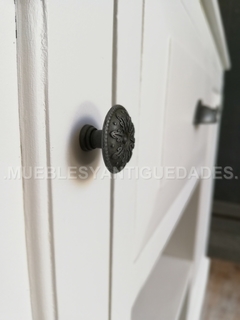 Mueble para TV / audio en madera maciza laqueado blanco (TV108M) - comprar online